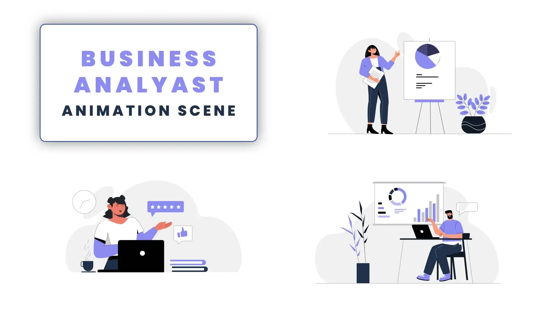 Business Analysis and Strategy Animation Scene